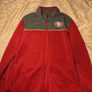 49ers womens antigua fit zip up